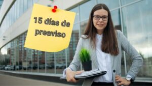 baja voluntaria con preaviso de 15 días