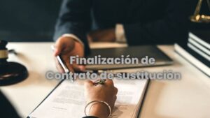 carta de finalización de contrato de sustitución